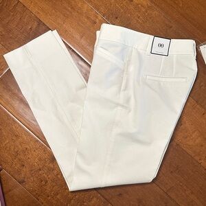 Women's White Slim Ankle Pants
